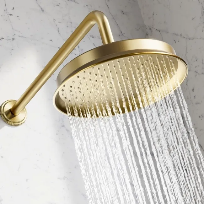 Corrib Premium Brushed Brass Round Thermostatic Shower Set
