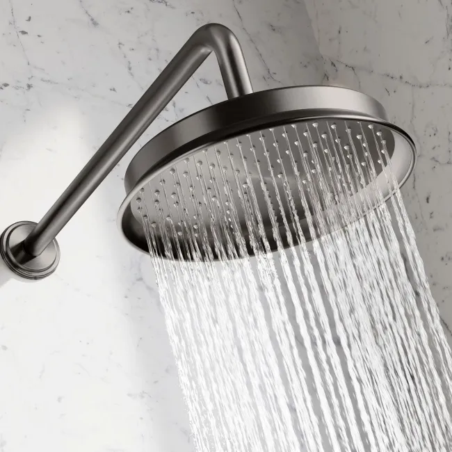 Corrib Premium Brushed Gunmetal Round Thermostatic Shower Set