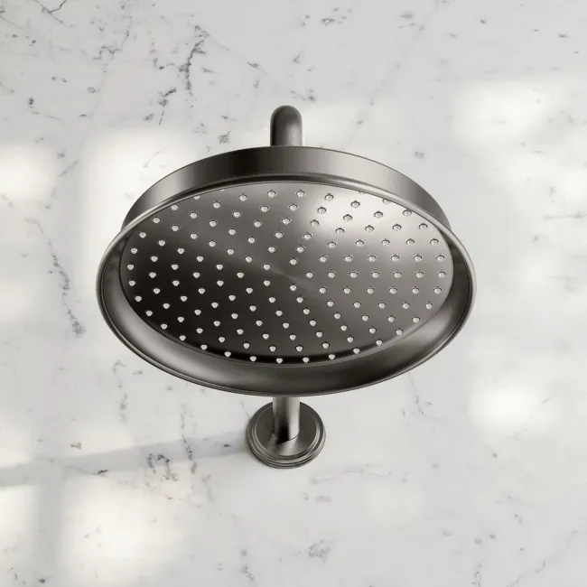 Corrib Premium Brushed Gunmetal Round Thermostatic Shower Set