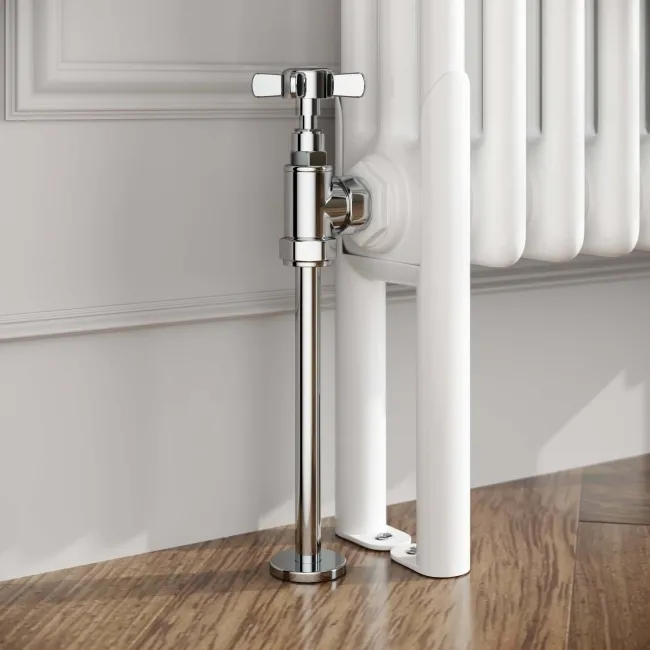 Athens White Triple Column Vertical Traditional Radiator 1500x290mm