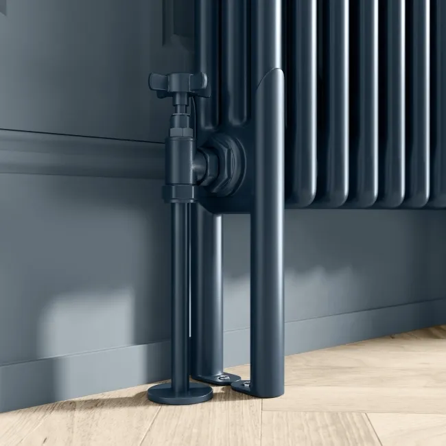 Athens Inky Blue Triple Column Vertical Traditional Radiator 1800x380mm