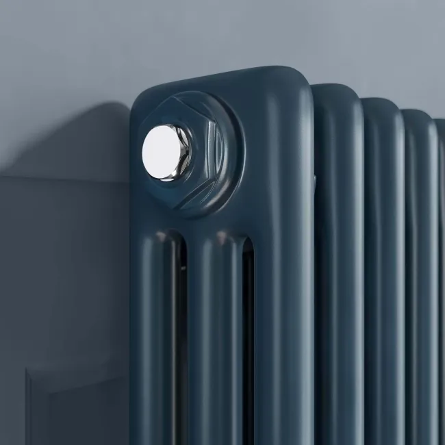 Athens Inky Blue Triple Column Vertical Traditional Radiator 1800x470mm