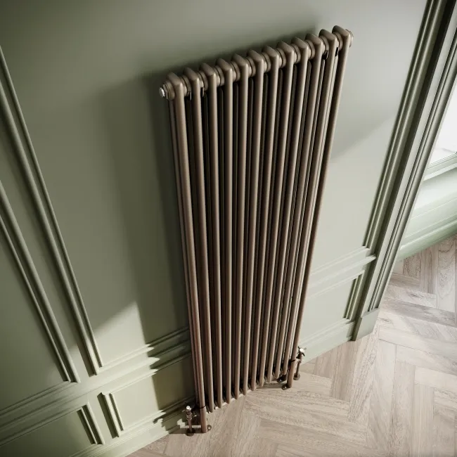 Athens Antique Gold Double Column Vertical Traditional Radiator 1800x560mm