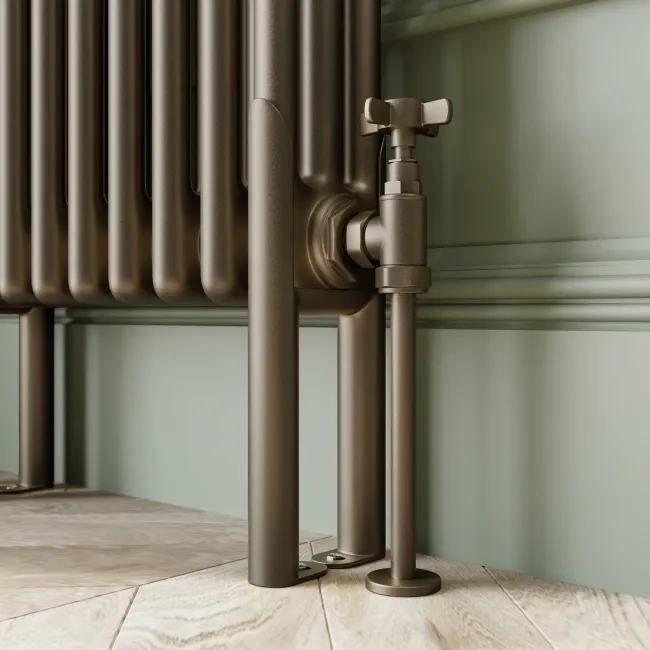 Athens Antique Gold Triple Column Vertical Traditional Radiator 1800x290mm