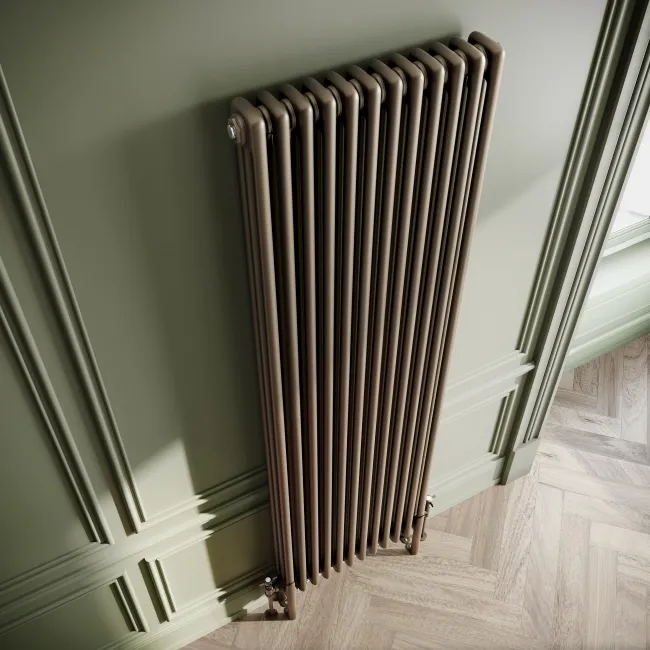Athens Antique Gold Triple Column Vertical Traditional Radiator 1800x560mm
