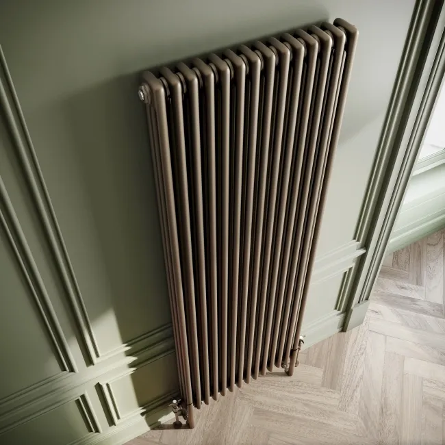 Athens Antique Gold Triple Column Vertical Traditional Radiator 1800x650mm
