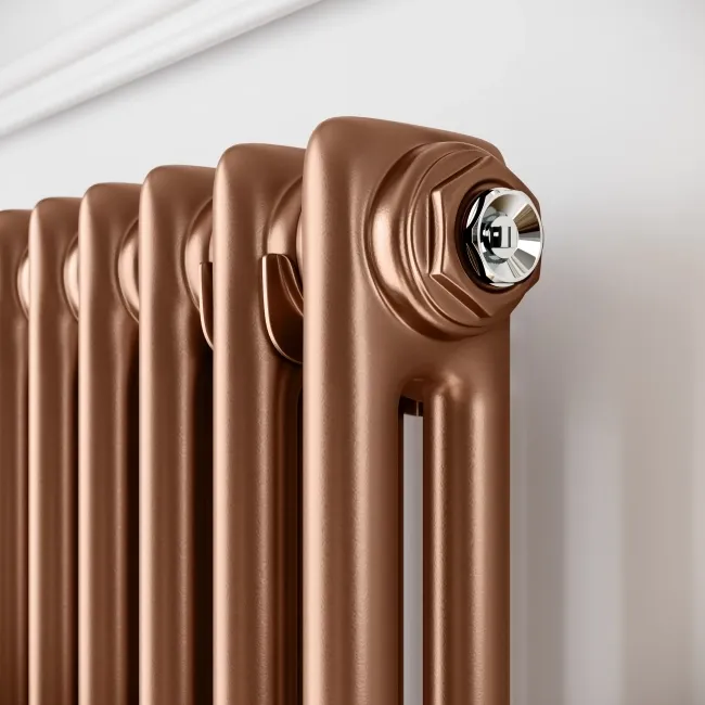 Athens Antique Copper Double Column Vertical Traditional Radiator 1800x290mm