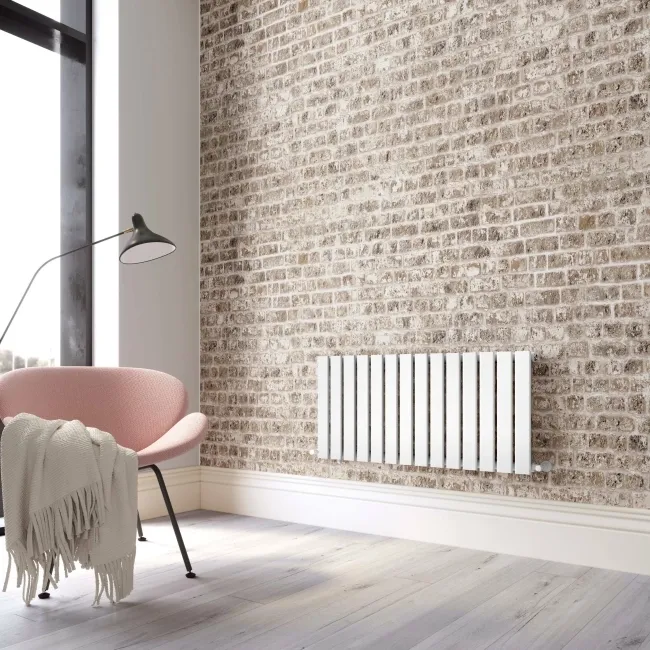 Faro White Single Flat Panel Horizontal Radiator 450x980mm
