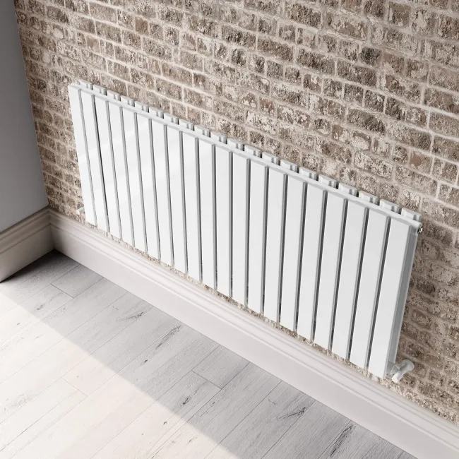 Faro White Double Flat Panel Horizontal Radiator 600x1400mm