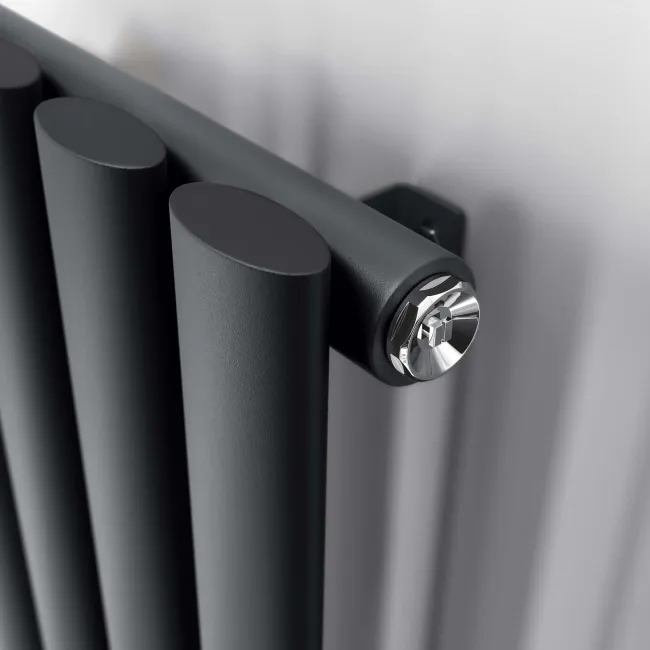 Marbella Anthracite Single Oval Panel Radiator 600x1440mm