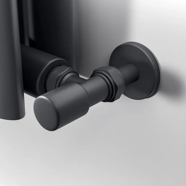 Marbella Anthracite Double Oval Panel Radiator 600x1200mm