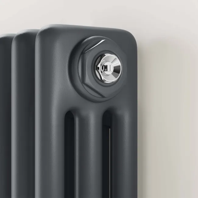 Athens Anthracite Triple Column Horizontal Traditional Radiator 300x1010mm