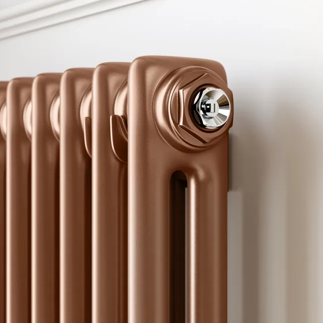 Athens Antique Copper Double Column Horizontal Traditional Radiator 600x1415mm