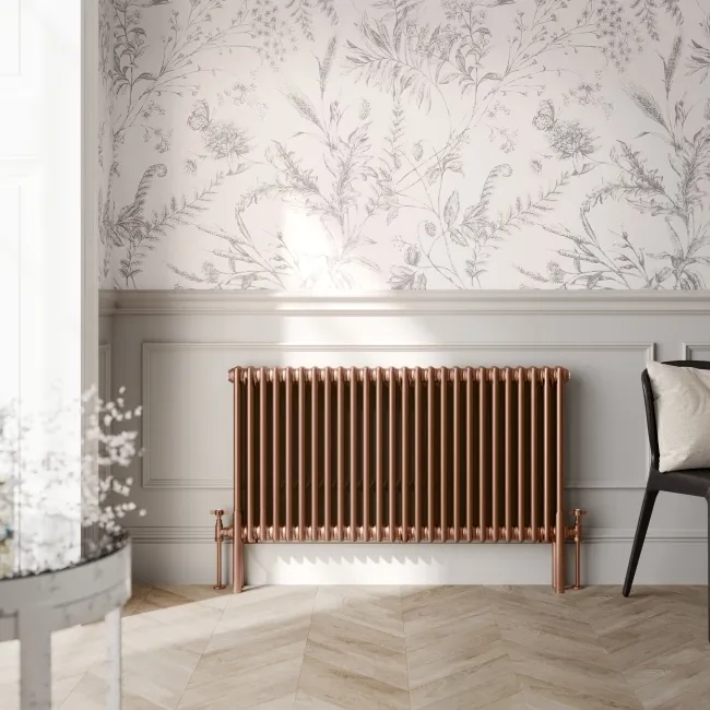 Athens Antique Copper Triple Column Horizontal Traditional Radiator 600x1190mm