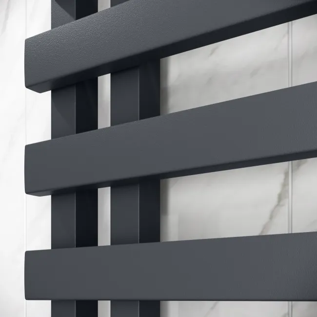 Palermo Anthracite Designer Heated Towel Rail 800x600mm
