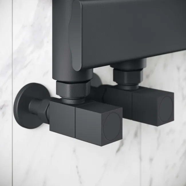 Seville Anthracite Designer Flat Panel Heated Towel Rail 1200x450mm