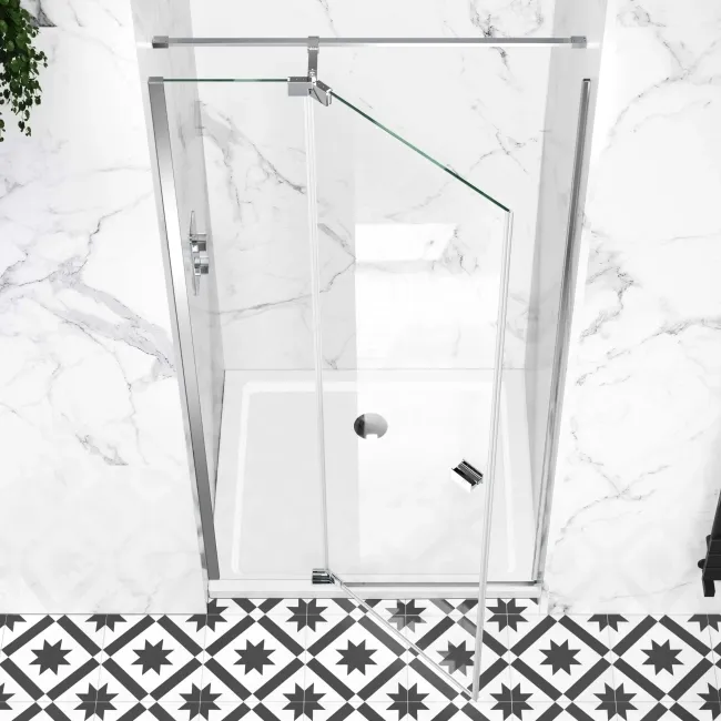 Vienna Easy Clean 8mm Hinged Shower Door 1000mm