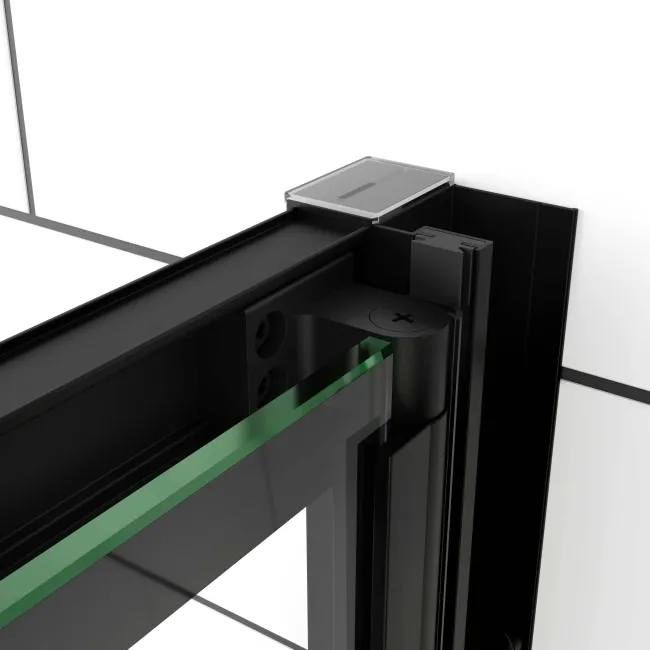 London Matt Black 6mm Bifold Shower Door 900mm