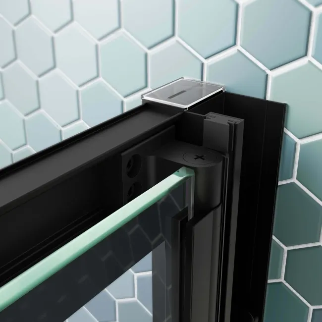 London Matt Black Grid 6mm Bifold Shower Door 800mm