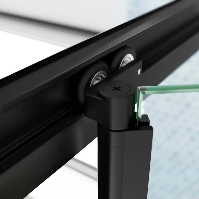 London Matt Black Grid 6mm Bifold Shower Door 1000mm