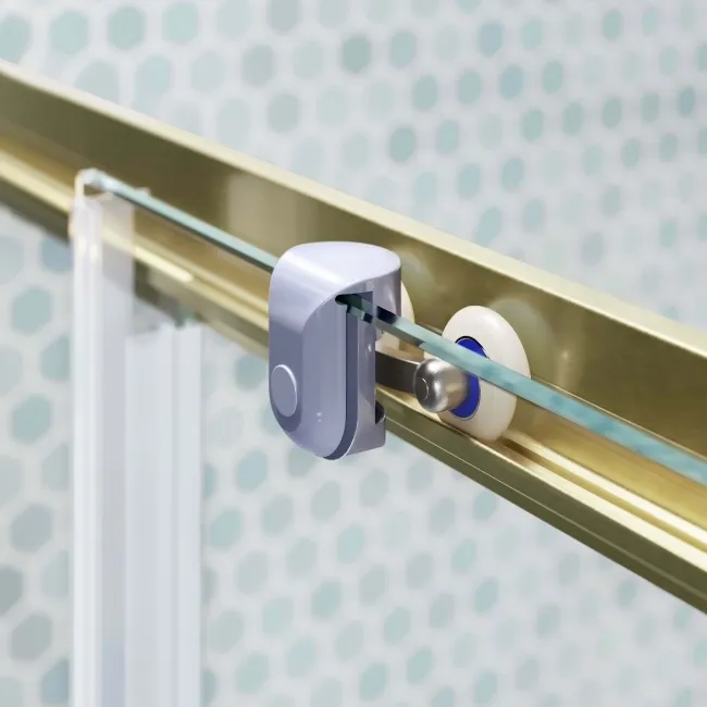 London Brushed Brass 6mm Corner Entry Shower Enclosure 900x900mm