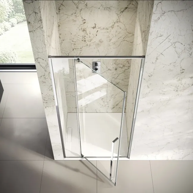 Cologne Stainless Steel Easy Clean 8mm Hinged Shower Door 1100mm