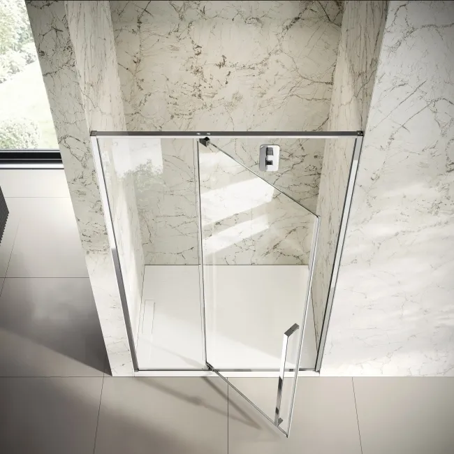Cologne Stainless Steel Easy Clean 8mm Hinged Shower Door 1200mm