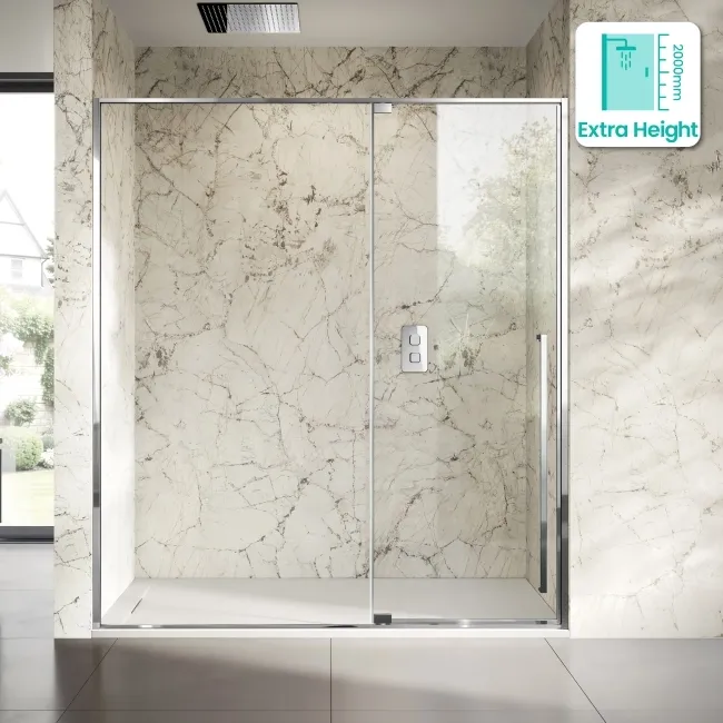 Cologne Stainless Steel Easy Clean 8mm Hinged Shower Door 1800mm