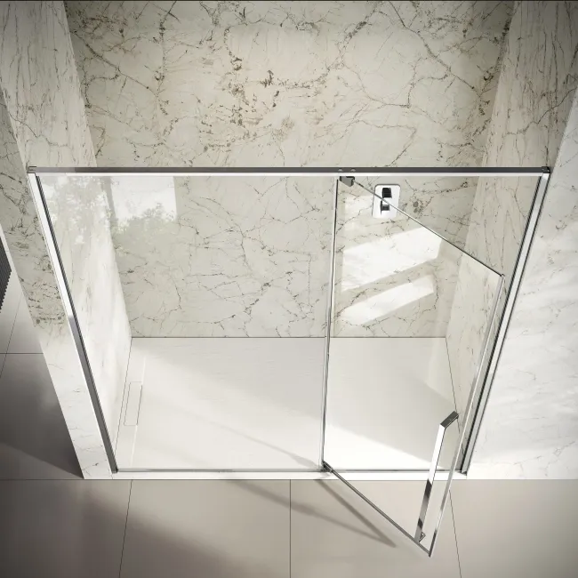 Cologne Stainless Steel Easy Clean 8mm Hinged Shower Door 1800mm