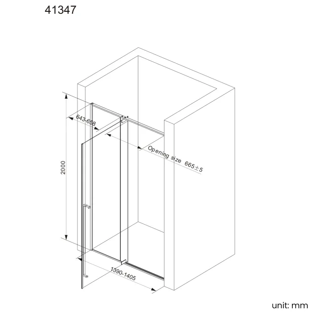 Cologne Brushed Brass Easy Clean 8mm Hinged Shower Door 1400mm