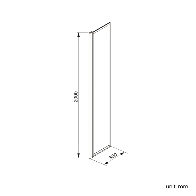 Antwerp Brushed Brass 8mm Pivot Return Panel 300m