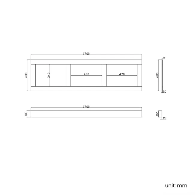 Traditional Mystic Green Wooden Bath Front Panel 1700mm