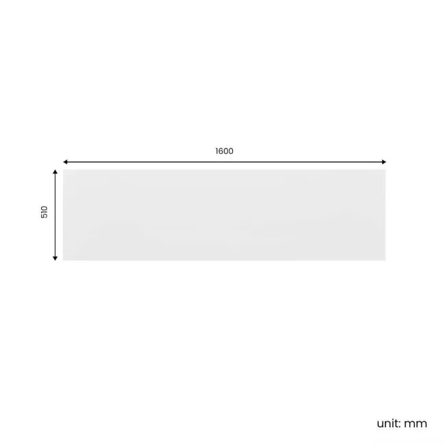 1600 Super Strength Reinforced Acrylic Straight Bath Front Panel
