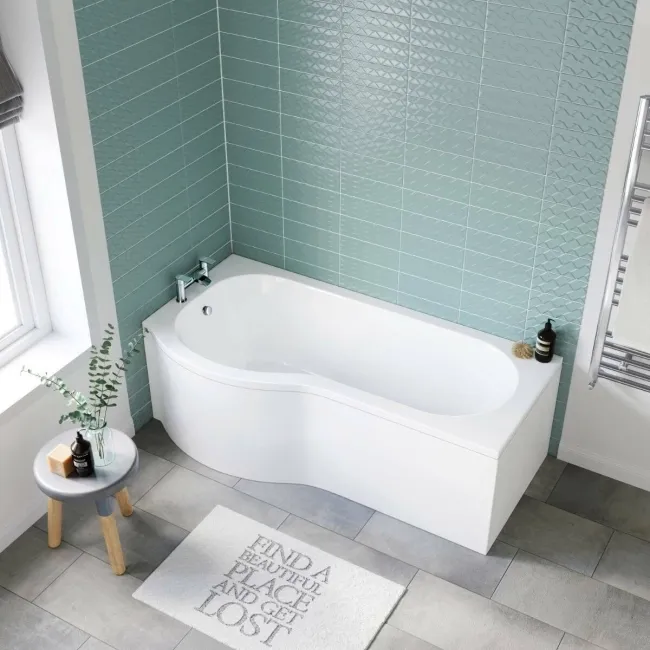 1700 Super Strength Reinforced Acrylic P Shaped Bath Front Panel