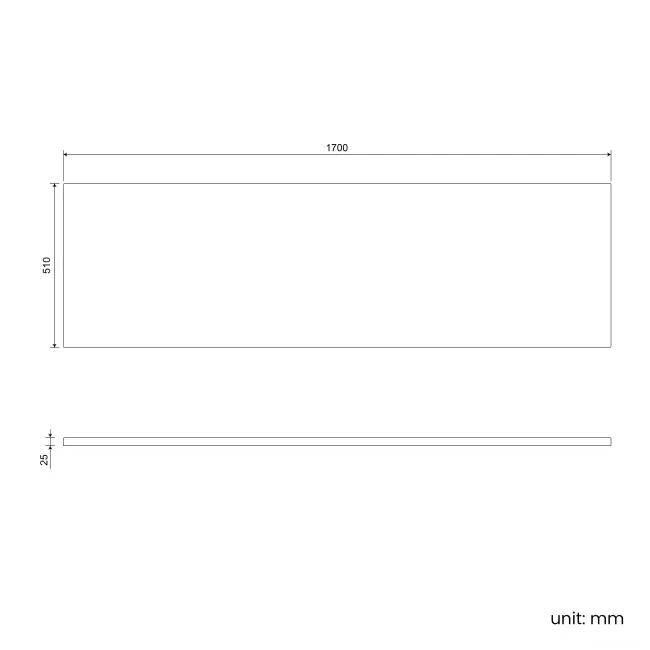 Witney & Antigua Straight Bath Front Panel 1700mm