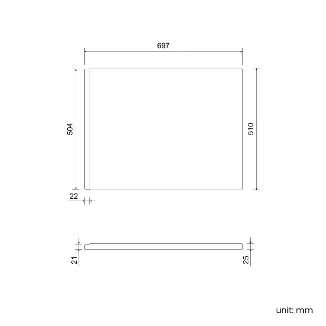 Witney Straight Bath End Panel 700mm