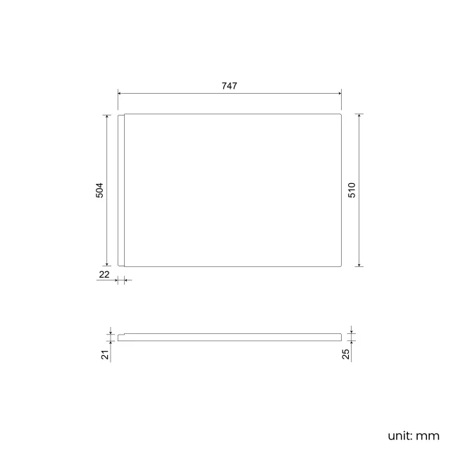Antigua Straight Bath End Panel 750mm
