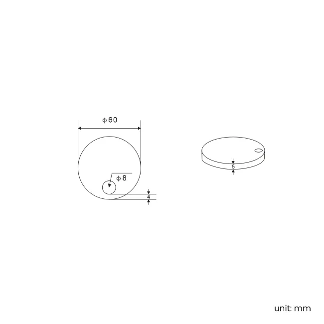 Brushed Brass Toilet Seat Round Hinge Cover Caps 60mm
