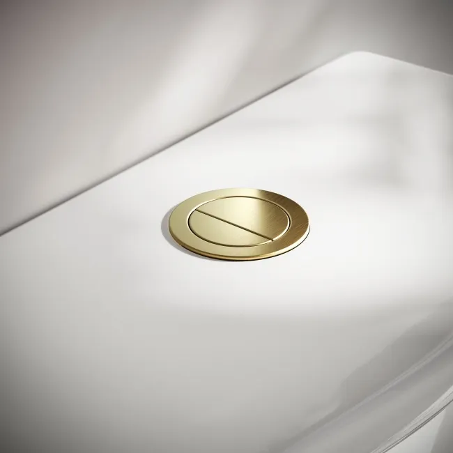 Alma & Kent Brushed Brass Cistern Flush Button - 48mm hole