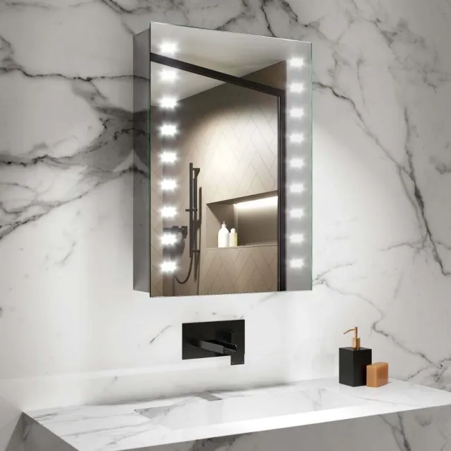 Madison Battery Powered Illuminated LED Mirror Cabinet 700x500mm