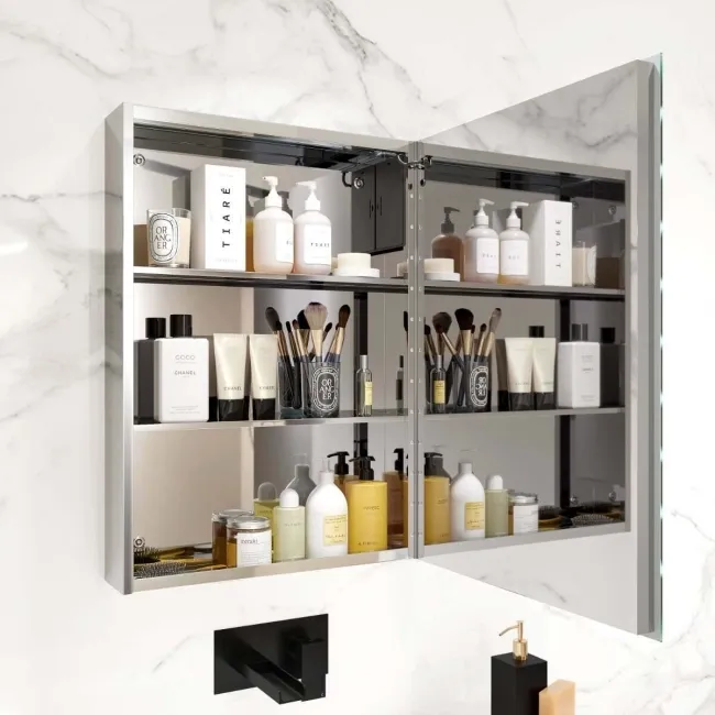 Madison Battery Powered Illuminated LED Mirror Cabinet 700x500mm