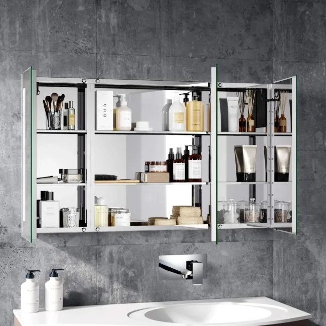 Emielia Battery Powered Illuminated LED Mirror Cabinet 600x1000mm