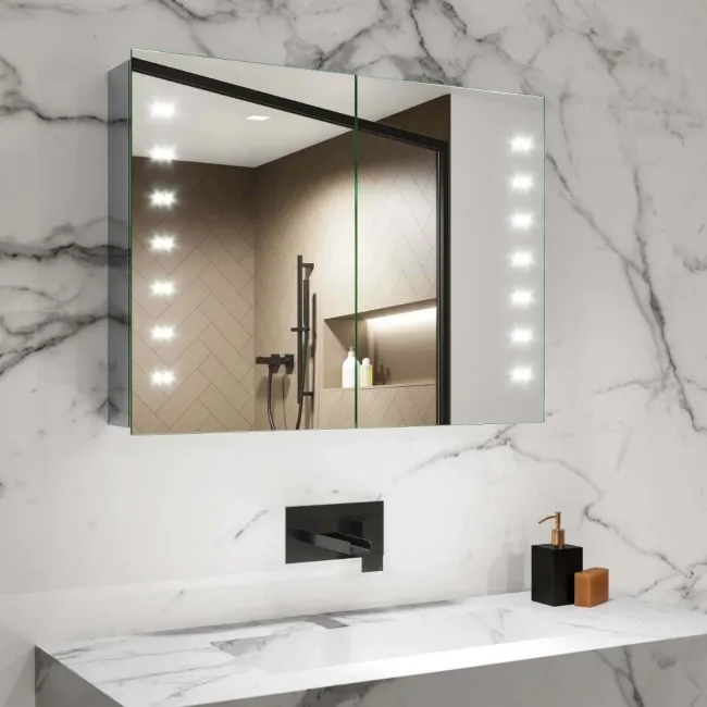 Madison Battery Powered Illuminated LED Mirror Cabinet 600x800mm