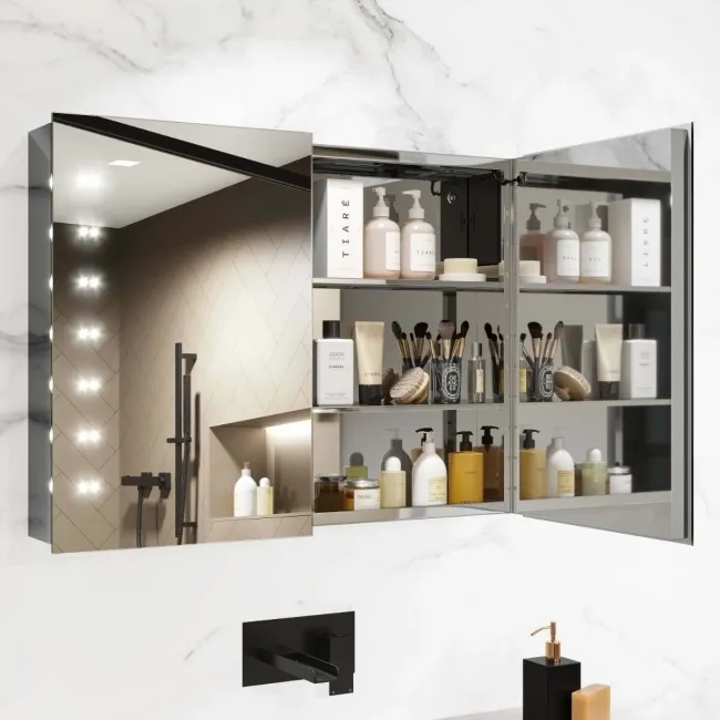 Madison Battery Powered Illuminated LED Mirror Cabinet 600x800mm
