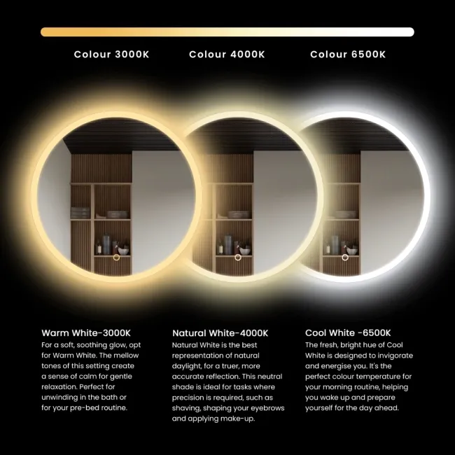 Mila Black Framed Illuminated LED Mirror 600x1200mm