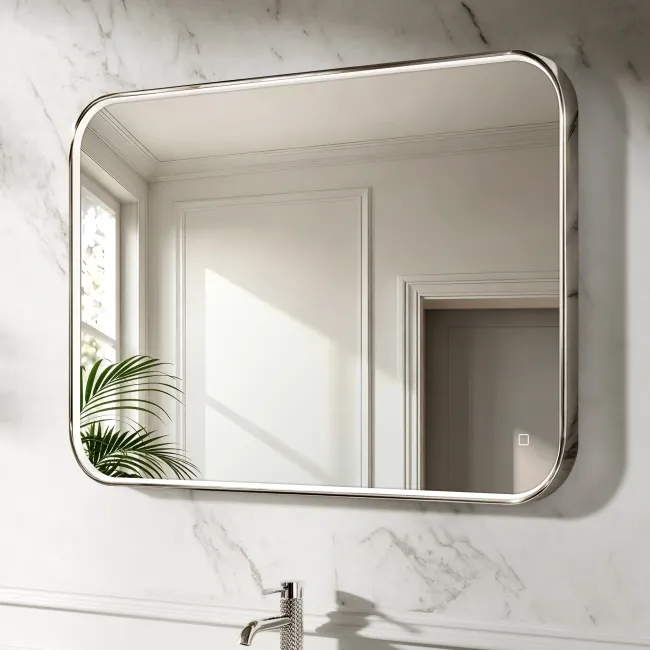 Vikki Stainless Steel Illuminated LED Mirror 700x1000mm