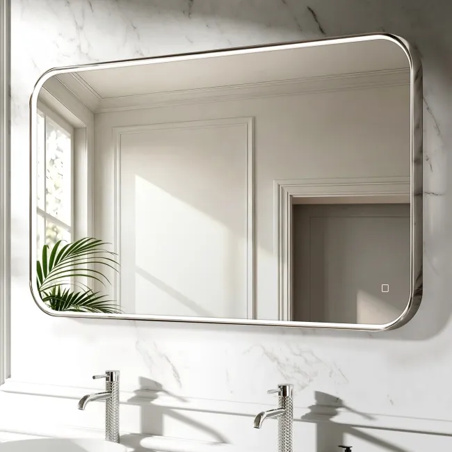 Vikki Stainless Steel Illuminated LED Mirror 700x1200mm
