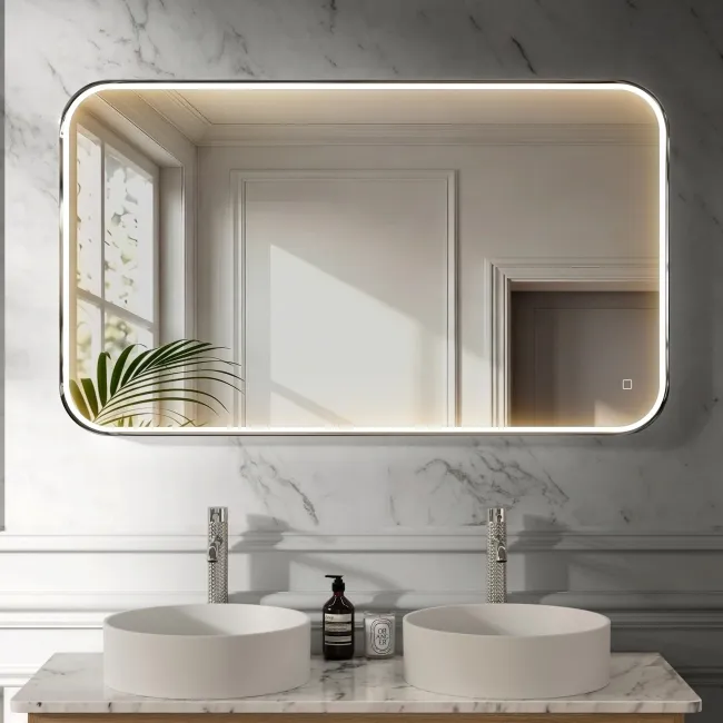 Vikki Stainless Steel Illuminated LED Mirror 700x1200mm