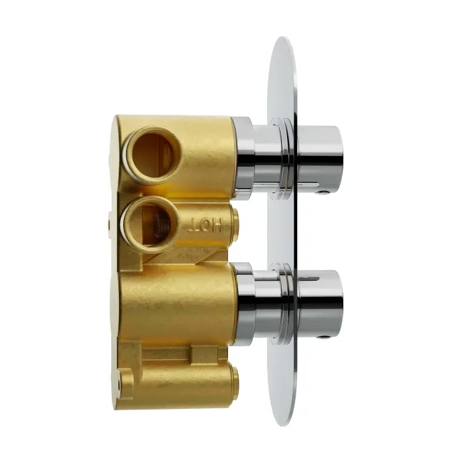 Ballina Premium Chrome Round Thermostatic Shower Set - 200mm Head & Slider Hand Shower