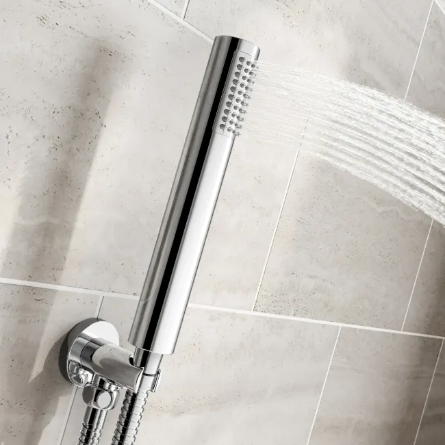 Ballina Premium Ceiling Chrome Round Thermostatic Shower Set - 300mm Head & Hand Shower